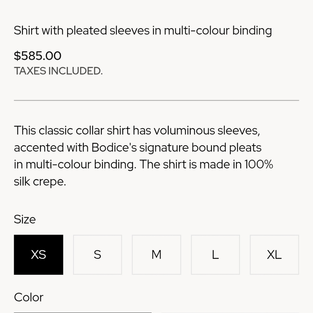 Bodice Pleated Sleeve Blouse S - Picture 4 of 10